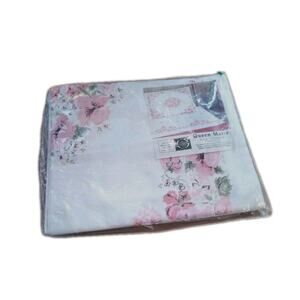 Vintage Percale TWO STANDARD SIZE PILLOW CASES Pink Flowers Stephens NEW!